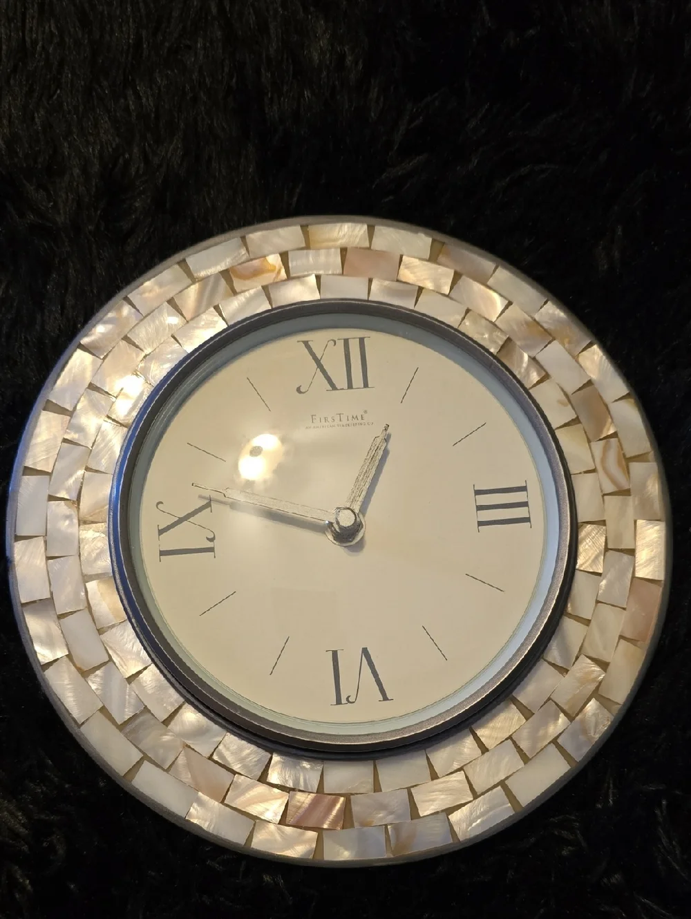 Ivory Mother-of-Pearl Accent Wall Clock